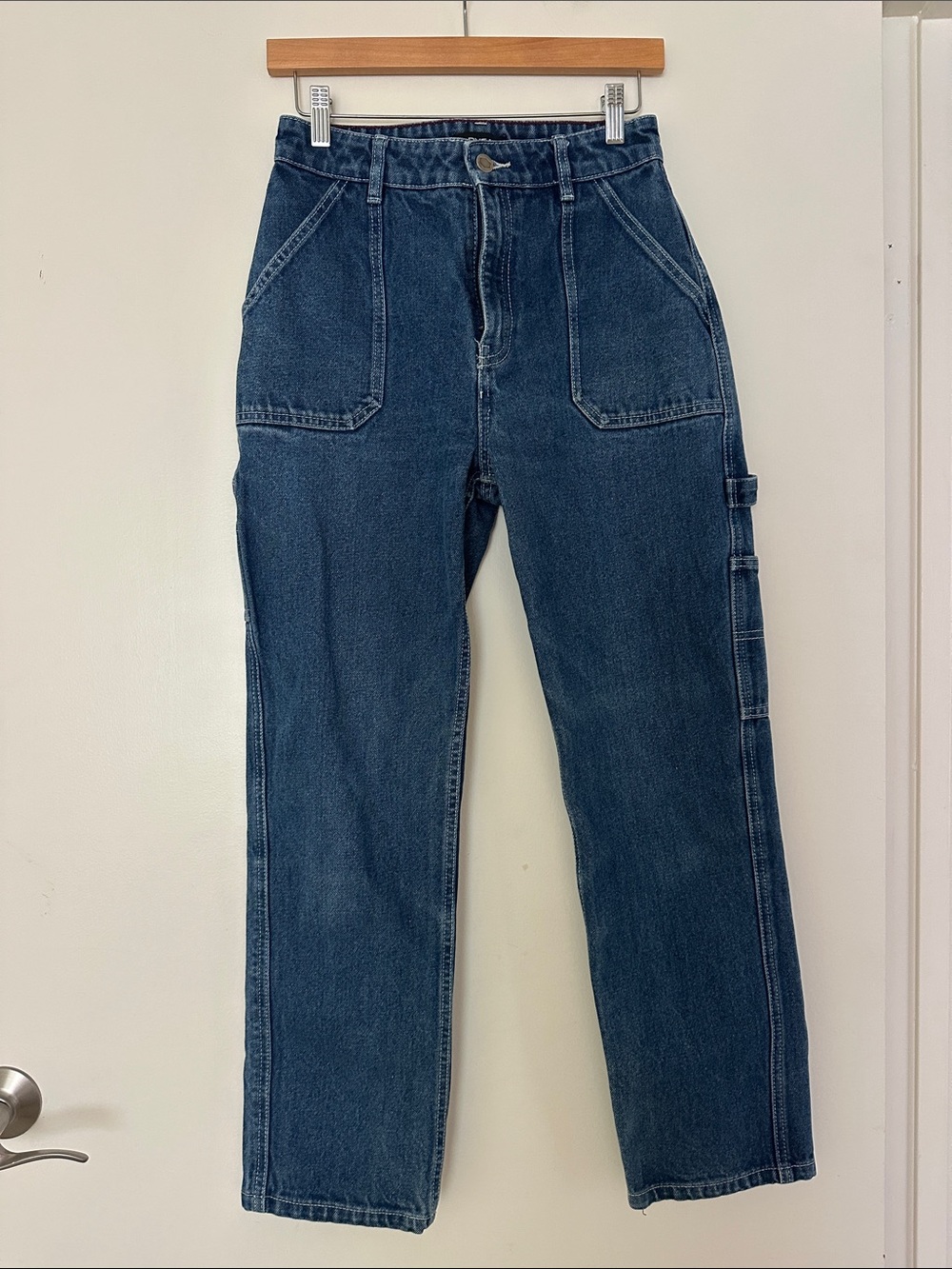 RVCA High Rise Carpenter Utility Jeans Size 27 100% Cotton